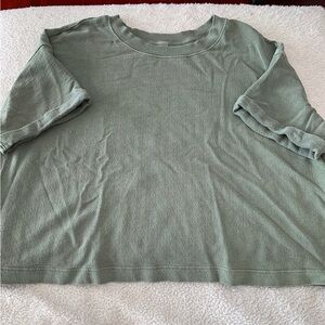 Old Navy Womens Plus Warm Cotton Olive Green Relaxed Crop Shirt 3X Plus